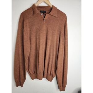 Modern Elements Vintage Rust Color 100% Merino Wool Sweater Mens Size Large